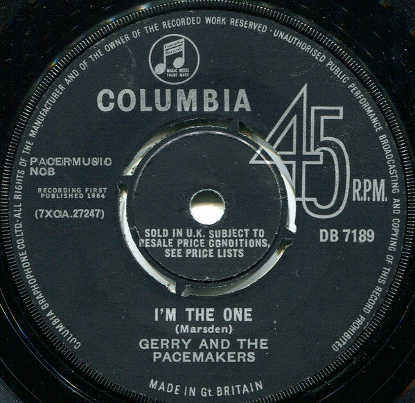 Gerry & The Pacemakers : I'm The One (7