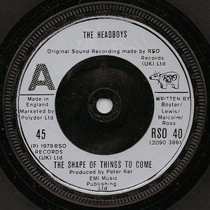 The Headboys : The Shape Of Things To Come (7", Single, Pic)