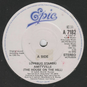 Lovebug Starski : Amityville (The House On The Hill) (7", Single)