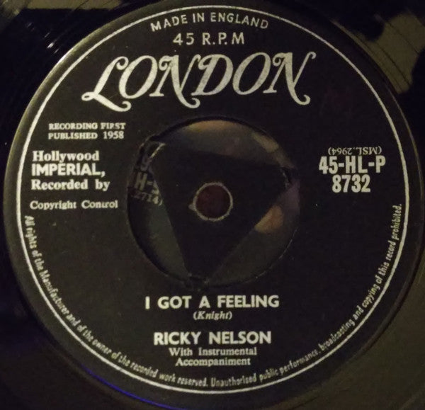 Ricky Nelson (2) : I Got A Feeling (7