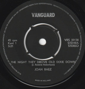 Joan Baez : The Night They Drove Old Dixie Down (7", Single)