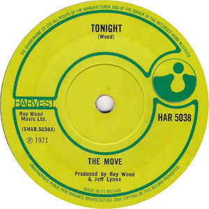 The Move : Tonight (7", Single, Sol)