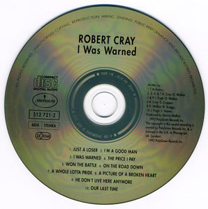 Robert Cray : I Was Warned (CD, Album)