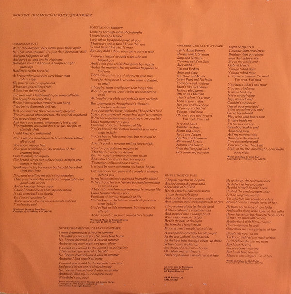Diamonds and rust shop sale
