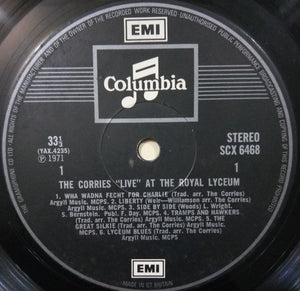 The Corries : Live At The Royal Lyceum Theatre, Edinburgh (LP, Album)