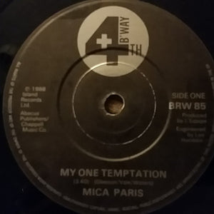 Mica Paris : My One Temptation (7", Single, Bla)