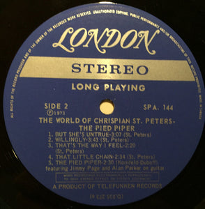 Crispian St. Peters : The World Of Chrispian St. Peters The Pied Piper (LP, Comp)