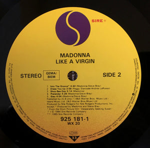 Madonna : Like A Virgin (LP, Album, RE)