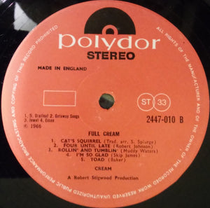 Cream (2) : Full Cream (LP, Album, RE)