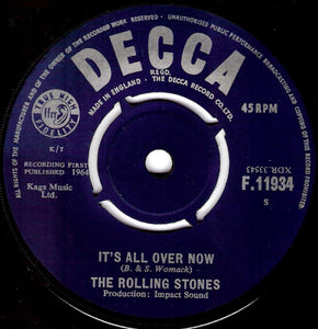 The Rolling Stones : It's All Over Now (7", Single)