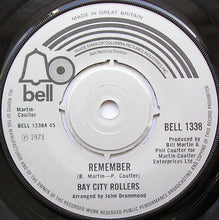 Load image into Gallery viewer, Bay City Rollers : Remember (7&quot;, Single)
