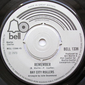 Bay City Rollers : Remember (7", Single)