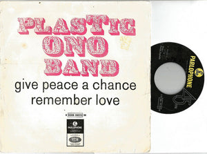 The Plastic Ono Band : Give Peace A Chance / Remember Love (7", Single, Mono)