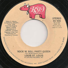 Load image into Gallery viewer, John Travolta, Olivia Newton-John &amp; &quot;Grease&quot; Cast / Louis St. Louis : Summer Nights / Rock &#39;N&#39; Roll Party Queen (7&quot;, Single, Styrene, PRC)
