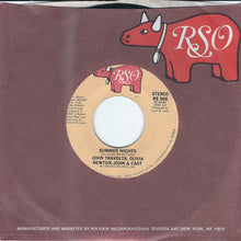 Load image into Gallery viewer, John Travolta, Olivia Newton-John &amp; &quot;Grease&quot; Cast / Louis St. Louis : Summer Nights / Rock &#39;N&#39; Roll Party Queen (7&quot;, Single, Styrene, PRC)
