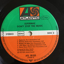 Load image into Gallery viewer, Supermax : Don&#39;t Stop The Music (LP, Album)
