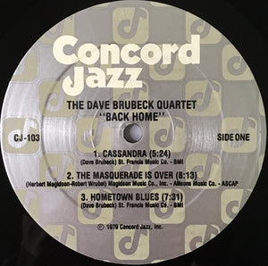 The Dave Brubeck Quartet : Back Home (LP, Album, RE)