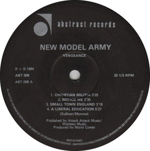 New Model Army : Vengeance (LP, Album, RP)