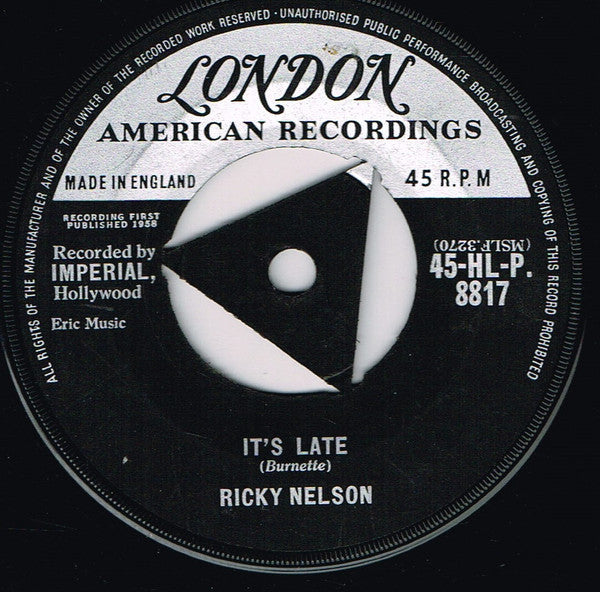 Ricky Nelson (2) : It's Late (7