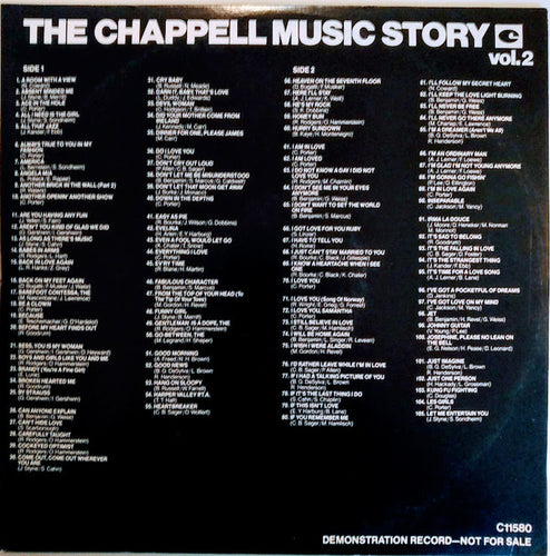 Unknown Artist : The Chappell Music Story Vol. 2 (2xLP, Promo, Gat)
