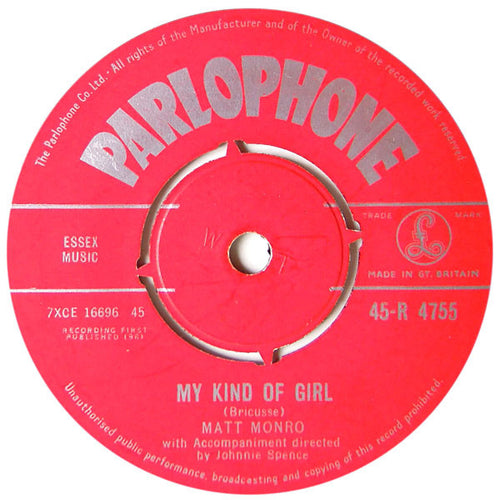 Matt Monro : My Kind Of Girl  (7