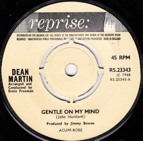 Dean Martin : Gentle On My Mind / That Old Time Feelin' (7