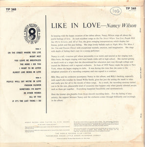 Nancy Wilson With Billy May And His Orchestra : Like In Love (LP, Mono)