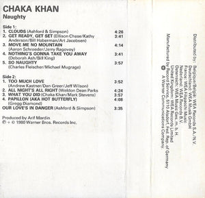 Chaka Khan : Naughty (Cass, Album)