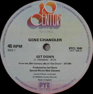 Gene Chandler : Get Down (12", Single, Ltd)