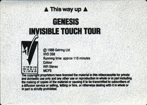 Genesis : Invisible Touch Tour (VHS, Ltd, PAL + CD, Mini, Single, Ltd, Promo)