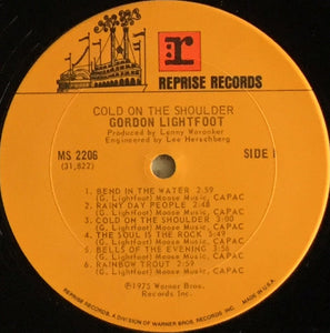 Gordon Lightfoot : Cold On The Shoulder (LP, Album)