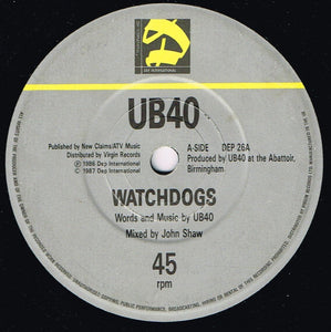 UB40 : Watchdogs (7", Single)