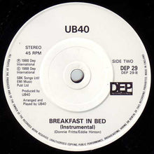 Load image into Gallery viewer, UB40 With Chrissie Hynde : Breakfast In Bed (7&quot;, Single, Pap)
