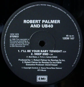 Robert Palmer And UB40 : I'll Be Your Baby Tonight (12")