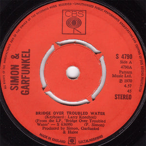 Simon & Garfunkel : Bridge Over Troubled Water (7", Single, Kno)