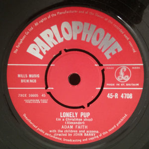 Adam Faith : Lonely Pup (In A Christmas Shop) (7")