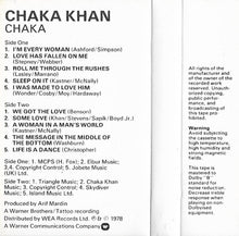 Load image into Gallery viewer, Chaka Khan : Chaka (Cass, Album)
