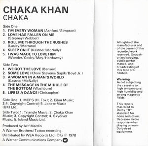 Chaka Khan : Chaka (Cass, Album)