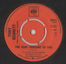 Load image into Gallery viewer, Tony Bennett Featuring Bobby Hackett : The Very Thought Of You / Sleepy Time Gal (7&quot;, Single)
