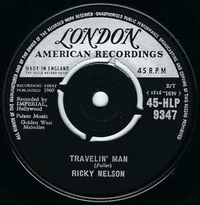 Ricky Nelson (2) : Hello Marylou Goodbye Heart / Travelin' Man (7", Single, Mono)