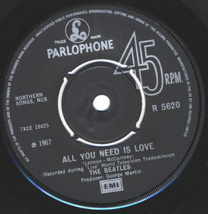 The Beatles : All You Need Is Love (7", Single, RE, Pus)