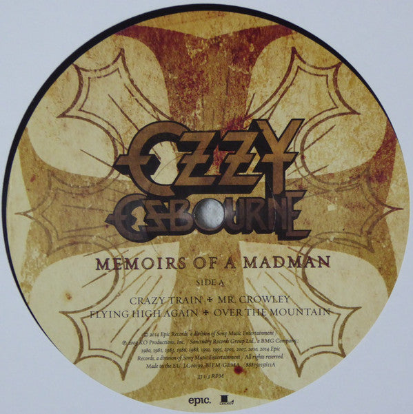 欧2LP Ozzy Osbourne Memoirs Of A Madman 88875015611 Epic /00260 Ozzy Osbourne – Memoirs Of A Madman – 2 x Vinyl (Gatefold