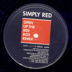Simply Red : Open Up The Red Box (12", Single)