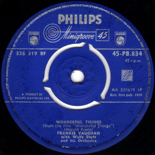 Frankie Vaughan With Wally Stott & His Orchestra : Wonderful Things (7