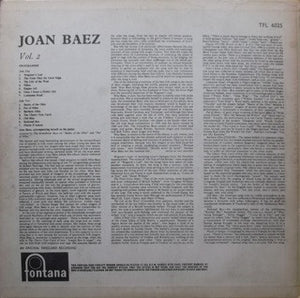 Joan Baez : Joan Baez Volume Two (LP, Album, Mono, RE)