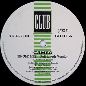 Cameo : Single Life (12", Single)