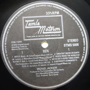Michael Jackson : Ben (LP, Album, RE)