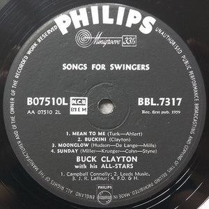 Buck Clayton With His All-Stars : Songs For Swingers (LP, Album, Mono)