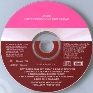 AC/DC : Dirty Deeds Done Dirt Cheap (CD, Album, RE, RM)