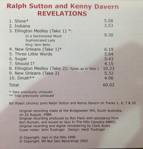Ralph Sutton (2) & Kenny Davern : Revelations (CD, Album)